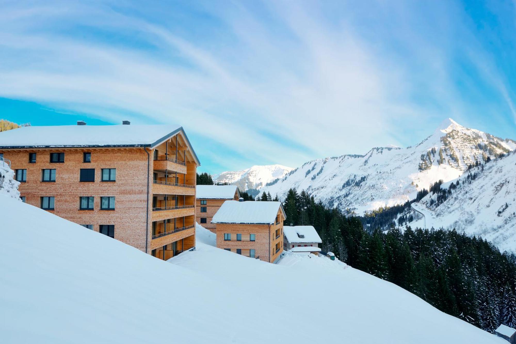 Ferienwohnung Alpenstolz Damuels Haus 1 - Stilvoll Urlauben In Den Bergen Exterior foto